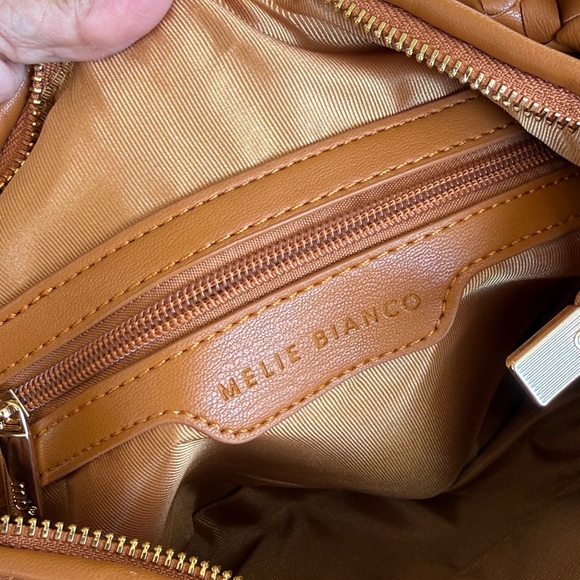 Melie Bianco Brigitte Medium Satchel Tan - Picture 5 of 6
